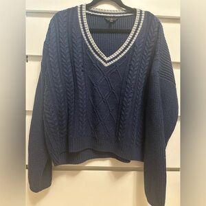 NOBO Women's Blue V-Neck Sweater